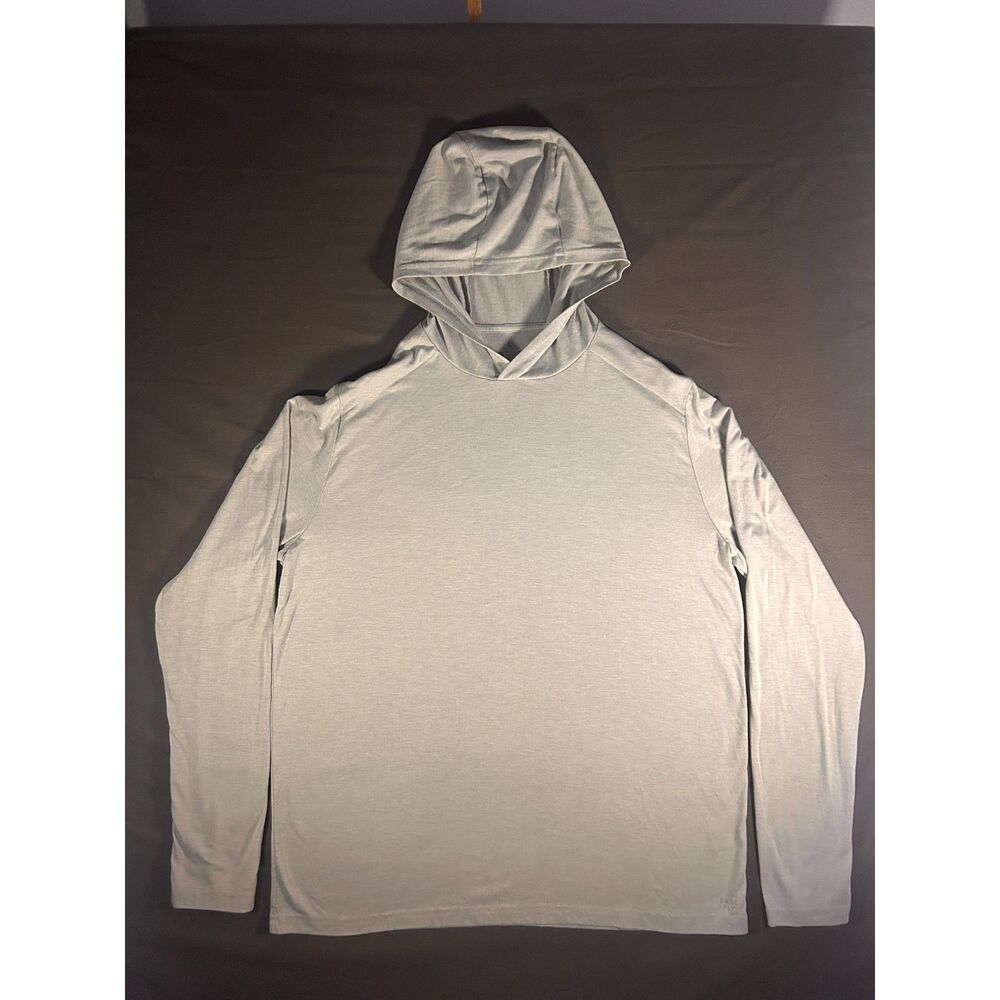 UPF Sun Protection Free Fly Bamboo Lightweight Hoodie Mens Large Grey Breathable